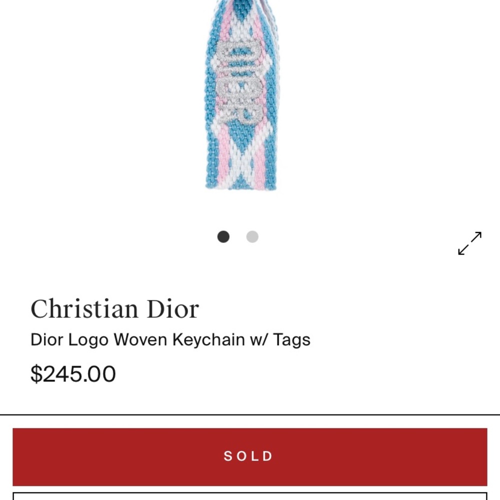 DIOR Beauty Woven Bag Charm Key Chain Gift w. Purchase - Picture 3 of 8